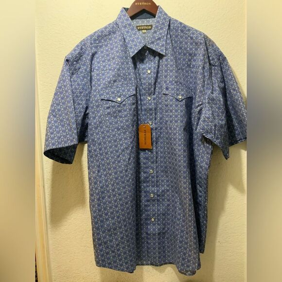 NWT 🆕 STETSON  Plaid Western Shirt Mens size XXL - Picture 1 of 7